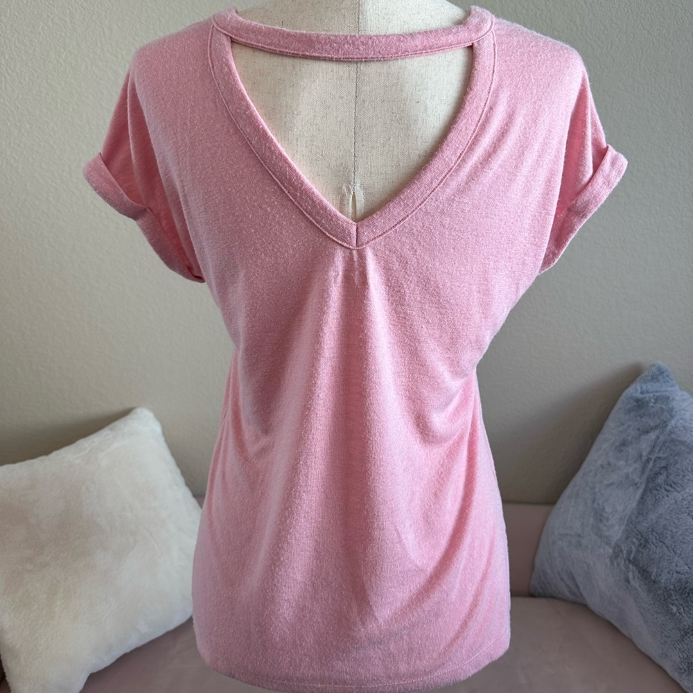 Soft V-Neck Pink Women's Top